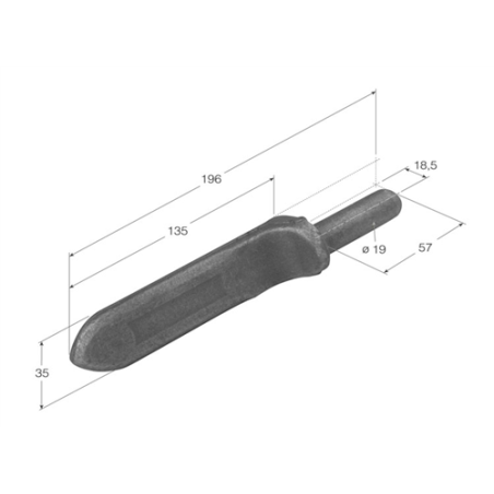 MACHO BISAGRA M- 2 GRANDE NORMAL  1102 