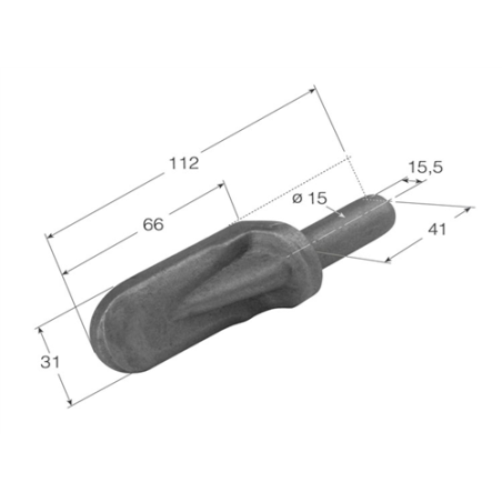 MACHO BISAGRA M- 6 NERVIO PEQUEÑO  1106 