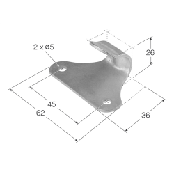 GANCHO CHAPA PIRAMIDE GH- 2  2031 