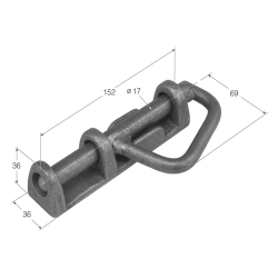 CERROJO CR-6 MANGO CERRADO PEQUEÑO   1304 