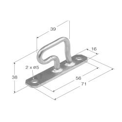 GANCHO CHAPA TIR NARIZ GH-11  2040 