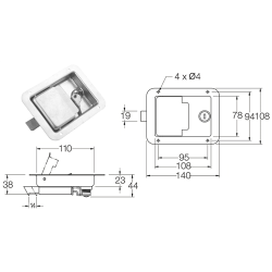 CIERRE CAJON CC-2 140x108  0703 