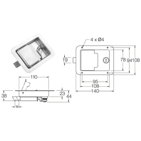 CIERRE CAJON CC-2 140x108  0703 