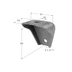 SOPORTE CHASIS SC- 2 PEQUEÑO  2602 