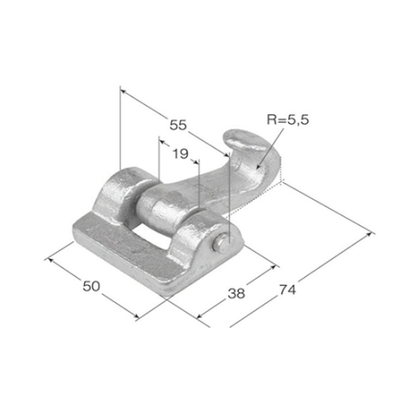 UÑA U- 7 ARTICULADA CORTA  0309 