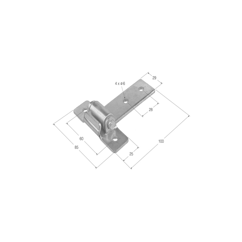 BISAGRA RECTANGULAR BS-21 FIJA  1616 