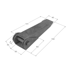 BISAGRA CHAPA DE 40mm    BS-40  1603 