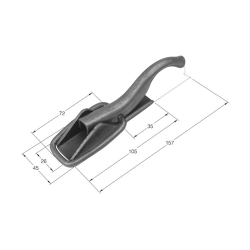 CIERRE CH- 4 CHAPA PEQUEÑO C/UÑA UH-4  0563 