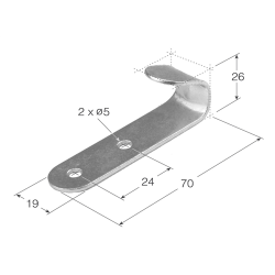 GANCHO CHAPA RECTO GH- 3  2030 