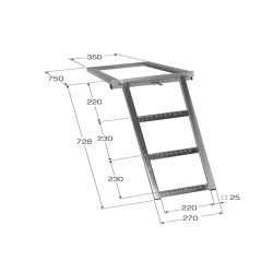 ESCALERA ESCAMOTEABLE 3 PELD ESC-3  2723 