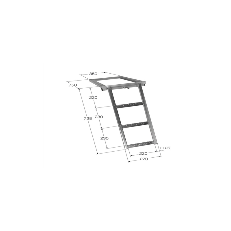 ESCALERA ESCAMOTEABLE 3 PELD ESC-3  2723 