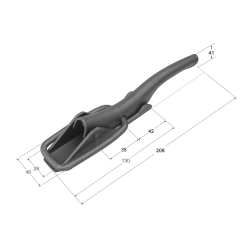CIERRE CH- 3 CHAPA MEDIANO C/UÑA UH-3  0561 