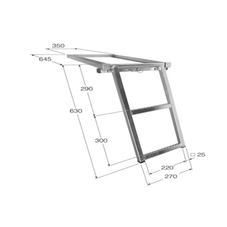 ESCALERA ESCAMOTEABLE 2 PELD ESC-2 