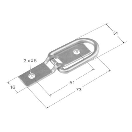 GANCHO CHAPA ANILLA ABATI  GH-15  2045 