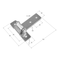 BISAGRA RECTANGULAR BS-22 DESM  1615 