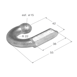GANCHO SOLDAR ALUMINIO G- 2 AL  2004 