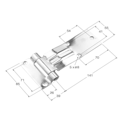 BISAGRA BCS- 3 ACODADA NERVIO  1713 