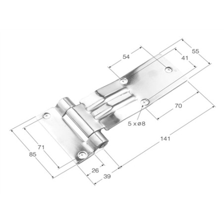 BISAGRA BCS- 3 ACODADA NERVIO  1713 