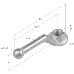MANILLAS ROSCADAS M-16 T-16  0102 