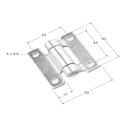 BISAGRA BCS-11 PALA PEQUEÑA  1701 