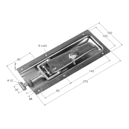 CIERRE EMPOTRABLE C-17 T C/UÑA C/LLAVE  0551 