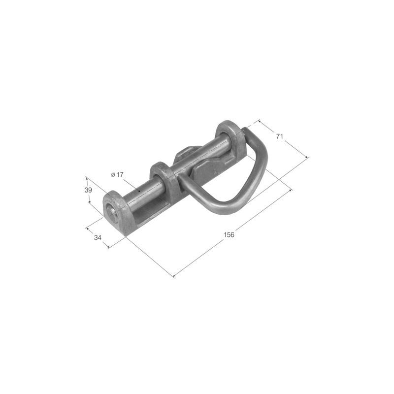 CERROJO CRAL-6 BASE ALUM/MANGO INOX  1320 