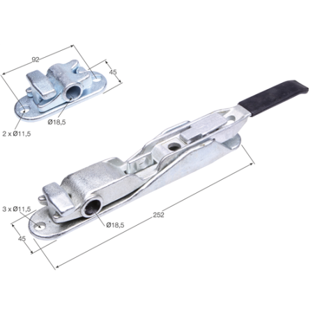 CIERRE FALLEBA CF-10 BAJO PUERTA   0840 