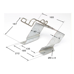 SOPORTE-32  CALZO GALVANIZADO 360mm  2849 