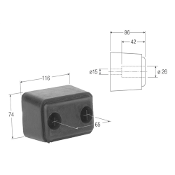 TACO DE GOMA TG-0 120mm  3001 