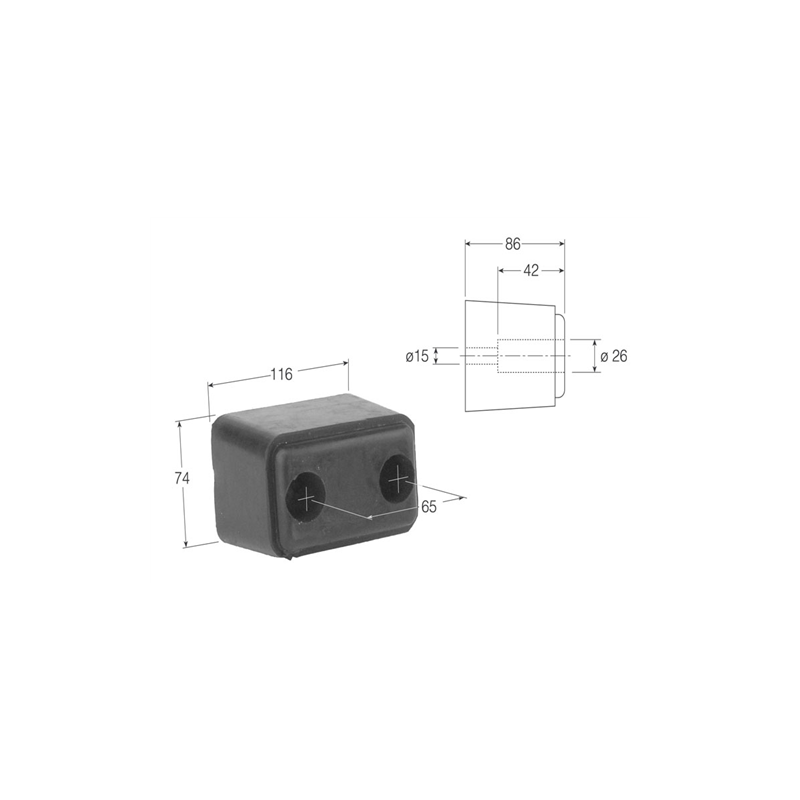 TACO DE GOMA TG-0 120mm  3001 