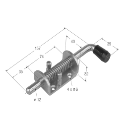 CIERRE GANADERO CG- 7 INOX DOBLE ANCLAJE  0911 