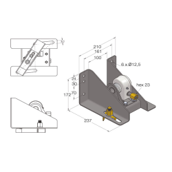 ELEVADOR DE RUEDA ER-4 S/LLAVE  3105 