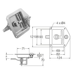 CIERRE CAJON CC-1 121x124 H/25  0705 