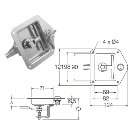 CIERRE CAJON CC-1 121x124 H/25  0705 