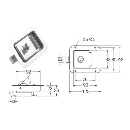 CIERRE CAJON CC-3 120x92  0701 