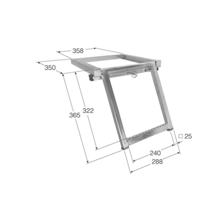 ESCALERA ESCAMOTEABLE 1 PELD ESC-1  2721 