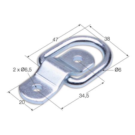 GANCHO CHAPA ANILLA ABAT GH-15-G  2046 