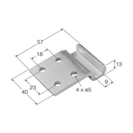 CIERRE CHAPA CH-10  UH-10 C/UÑA  05150615 