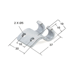 UÑA UH-32-B CIERRE T ACODADA  0614 