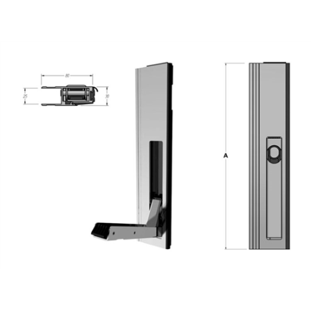 CIERRE ALUMINIO 2G  415mm  CA-400 GI  1020 