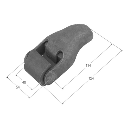BISAGRA CHAPA TIR CERRADA MED BS-12  1611 