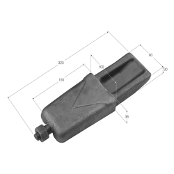 CUÑAS FORJADAS CU 100x30 C/ABR C/T  2313 