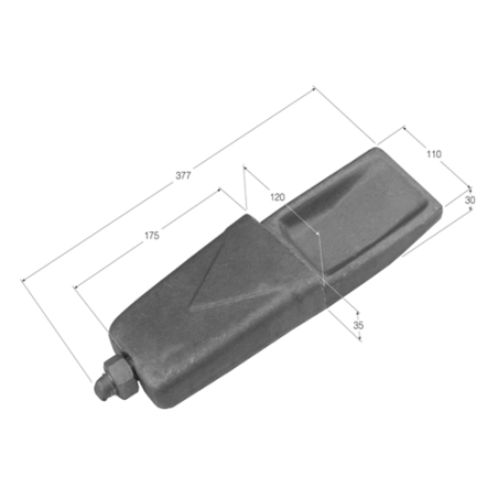 CUÑAS FORJADAS  CU 120x30 C/ABR C/T  2314 