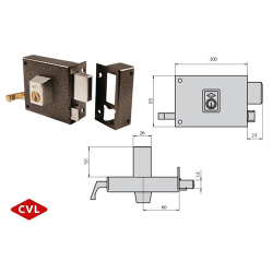 CERRADURAS CVL 1125-AR/1/10 B-70 DER 