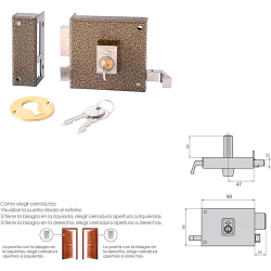 CERRADURAS CVL  125-A/1/ 8 DER 