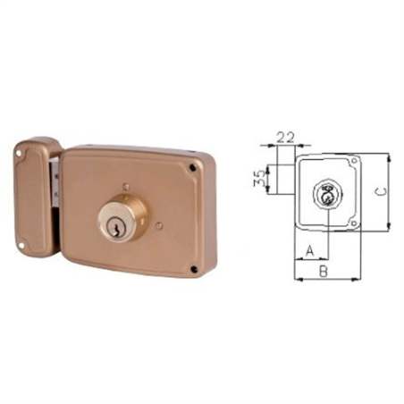 CERRADURAS UCEM 4124 100 IZQ 