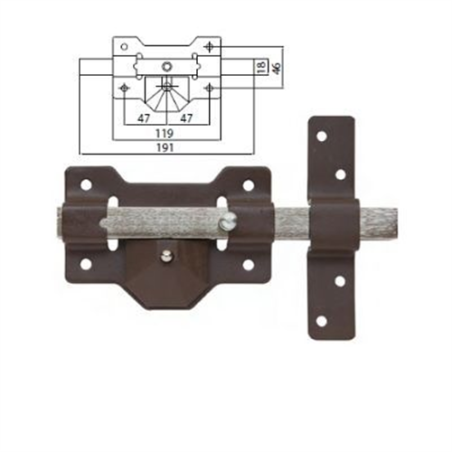 CERROJOS CAYS B-1 PINTADO BOM70 