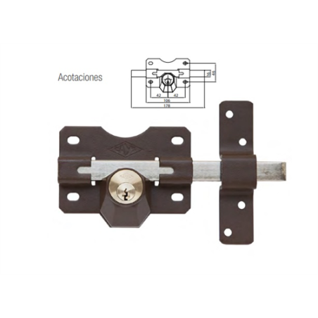CERROJOS CAYS A-2 S/BOMB M/LLAVE 