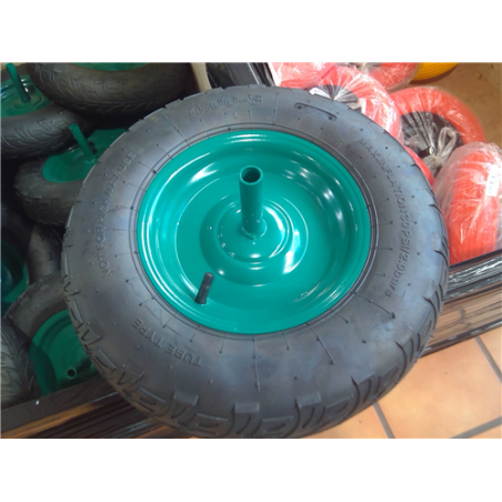 RUEDA NEUM400x8 DISCO C/EJE 6 LONAS 1400037  