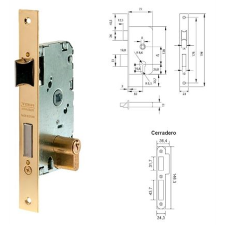 CERRADURA TESA 2010-SP-HL 